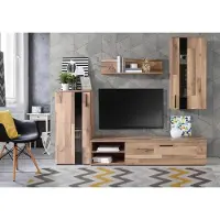 Freiraum Wohnwand Anbauwand Schrankwand TV-Wand Wohnzimmerwand Mediawand "Crosby I"