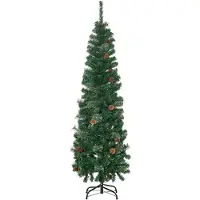 Xdovet Künstlicher Weihnachtsbaum, Künstlicher Weihnachtsbaum, Tannenzapfen, 46 x 165 cm, Grün