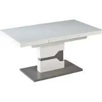 58 aufm Kessel Funktionstisch ausziehbar Caitrin 110(150) x 65 x 57-76 Couchtisch Weiß/Lava 16007