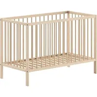58 aufm Kessel Babybett Kara-lynn 124x65x84 Gitterbett Massivholz Buche Natur