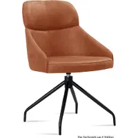 58 aufm Kessel Esszimmerstuhl drehbar (6er-Set) Dorian 52x82x63 Schwarz/Cognac