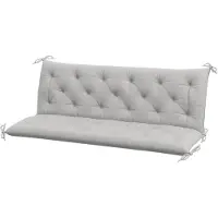 Xdovet 3 Sitzer Bankauflage Bankkissen mit Bändern, Bankpolster für Gartenmöbel Gartenbank150x98x8 cm