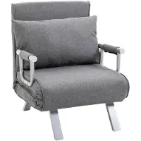 HOMCOM 3-in-1 Schlafsofa mit Armlehne Schlafsessel Klappbett Chaiselongue