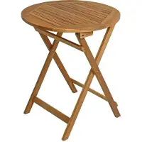 ESTEXO Balkontisch Klapptisch Holztisch Ø 57 cm Rund Gartentisch Tisch Akazie 72,5 cm