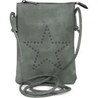 StyleBREAKER Mini Bag Umhängetasche mit Nieten in Stern Form, Schultertasche, Handtasche, Tasche, Damen 02012235