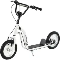 HOMCOM Kinderroller ab 5 Jahre Scooter Cityroller Tretroller verstellbar Weiß