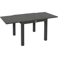 SUGIFT Gartentisch Aluminium ausziehbar wetterfest, Terrassentisch Lattenoptik pulverbeschichtet, Grau | 162 x 80 x 75 cm | für 6 Personen | rostfrei