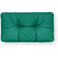 4L Textil Palettenkissen waschbar Palettenauflagen Europaletten Sitzkissen Rückenlehne wetterfest (Eckkissen 60x40 cm, Grün Uv-beständig)