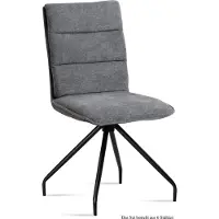 58 aufm Kessel Esszimmerstuhl (6er-Set) Dianna 47x92x60 Schwarz/Grau