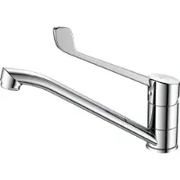 Avapax | Küchenarmatur Medico - Chrom Glänzend - 216 Mm Auslauf - Hygienische Bedienung - Messing