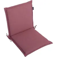 DiscountDeal24 LILENO HOME Gartenstuhl Auflagen als [1er Set - Niedriglehner] in Rot - bequeme Liegen als Sitzauflagen für Gartenmöbel - Stuhlkissen für Gartenstühle und Klappstühle MALT