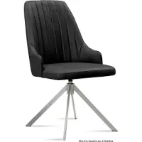 58 aufm Kessel Esszimmerstuhl drehbar (6er-Set) Davorka 52x91x60 Edelstahl/Anthrazit