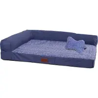 Raikou Hundebett Hundesofa Tierbett Anti Rutsch Blau Melange Gr. 100*80*9cm