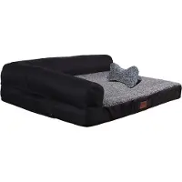 Raikou Hundebett Hundesofa Tierbett Anti Rutsch Grau Melange Gr. 80*60*7cm