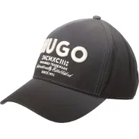 HUGO Baseball Cap "Merk-Degradé", Herren, grau (schwarz 001), Twill, Baumwolle, unifarben, Caps Baseball Cap, mit Snapback-Verschluss, bestickt