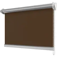 Interdeco Klemmfix Seitenzugrollo / Thermorollo und Verdunkelungsrollo Braun (3014), Typ SZ3, Breite x Höhe 113,5 x 175 cm