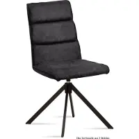 58 aufm Kessel Esszimmerstuhl drehbar (2er-Set) Deedea 47x92x60 Schwarz/Anthrazit