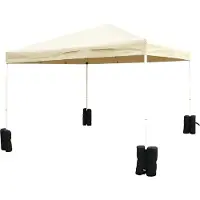 Dopwii Pavillon Standfuß für Faltpavillon Partyzelt Festzelt 4 Stück 4er-Set schwarz NEU