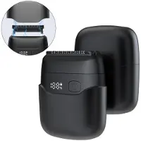 Dopwii Herren Elektrorasierer mit LED-Anzeige, Folienrasierer Herren, IPX7 Nass- und Trockenrasierer, USB-C wiederaufladbar, für Gesicht und Bart