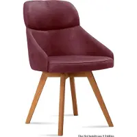 58 aufm Kessel Esszimmerstuhl (8er-Set) Donna 52x82x63 Eiche geölt/Marsala