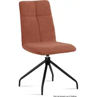 58 aufm Kessel Esszimmerstuhl drehbar (8er-Set) Dniren 47x92x60 Schwarz/Cognac