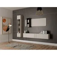 Furniture24 Wohnwand Philippe 2 Wohnzimmerset Tv Wand Fernsehwand - Kaschmir