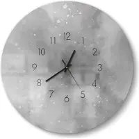 DEQORI Glasuhr Ø50 cm Zahlen 'Nebel und Sterne' Wanduhr Glas Uhr Design leise Küchenuhr