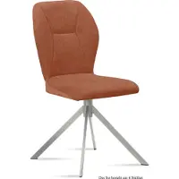 58 aufm Kessel Esszimmerstuhl (6er-Set) Dorthy 51x92x60 Edelstahl/Cognac