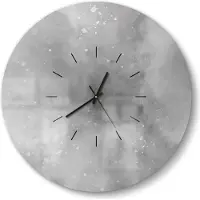 DEQORI Glasuhr Ø50 cm Modern 'Nebel und Sterne' Wanduhr Glas Uhr Design leise Küchenuhr