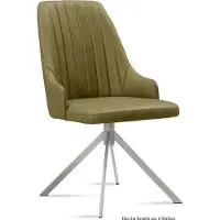 58 aufm Kessel Esszimmerstuhl (6er-Set) Dorrit 52x91x60 Edelstahl/Olivgrün