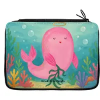 Mr. & Mrs. Panda Bleistiftetui Sternzeichen Jungfrau Design - Weiß - Geschenk, Federtasche, Jungfer, Malmappe, Meerjungfrau, Federmappe, Mäppchen, Federmäppchen, Etui