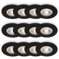 Briloner LED Einbauleuchten 3x4er Set warmweiß IP44 Deckenstrahler Einbauspots