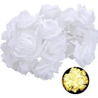 Welikera 6m 40LED Rosen Lichterkette, Wasserdicht Innen Außen Weihnachten Hochzeit Party Garten Deko, USB