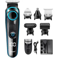 Dopwii Elektrischer Rasierer, multifunktionaler Nasenhaar-Trimmer, wiederaufladbarer elektrischer Push-Trimmer der Männer, intelligenter 3D-Rasierer