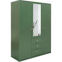 AGMAT-FURNITURE Drehtürenschrank Palermo II D3, 3 Türen Kleiderschrank mit 1 Spiegel, Moderne Garderobe, Schrank Größe: 149 x 200 x 57,5 cm