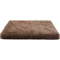 Meoiruery Plüschige quadratische Hundehütte, Katzenmatte, Haustierhütte, tiefes Hundesofa-Bett, Haustierbedarf