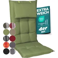 GARDISUN Hochlehner Auflagenkissen Polyacryl 8cm mit Kopfteil - Gartenstuhlauflage - Polsterkissen - EU