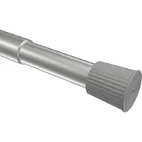Interdeco Spannstange / Duschvorhangstange 26/23 mm Ø Silbergrau, Typ Serrofix, 125-220 cm