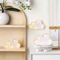 Welikera Nachtlicht 6 Stück LED Wolke Lichter Dekoration, LED beleuchtete Wolke