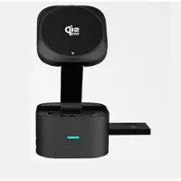 Dopwii Magnetische 3 in 1 Wireless Ladestation, faltbarer Schnelllade-Ständer mit USB-C, kabelloses Ladegerät für Smartphone & Smartwatch