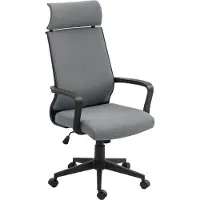 Welikera Bürostuhl mit weicher Rückenlehne, Räder, Armlehnen, höhenverstellbarer Schreibtischstuhl, Kunstwolle, Grau