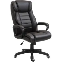 Dopwii Vinsetto Bürostuhl mit Massagefunktion, höhenverstellbarer Chefsessel, ergonomischer Drehstuhl, 6 Vibrationspunkte, Braun