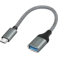 Ginza.se USB 3.2 Gen1 Type-C Adapter, C/M zu USB-A/F, OTG, Aluminium, 0,15 m, 0,15 m, USB C, USB A, USB 3.2 Gen 1 (3.1 Gen 1), Grau