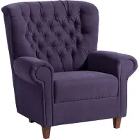 58 aufm Kessel Hochlehnsessel Katrin Bezug Veloursstoff Buche nussbaum dunkel / violett 22888