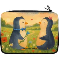 Mr. & Mrs. Panda Federmappe Pinguin Pärchen Design - Weiß - Geschenk, Liebe, Mäppchen, Bleistiftetui, Federpenal, Hochzeit, Federmäppchen, Hochzeitsgeschenk, Verliebt