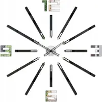 ModernClock , Schwarz Wanduhr, wanduhre groß 115 cm, wohnzimmer, BIG CLOCK