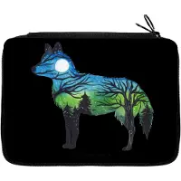 Mr. & Mrs. Panda Federtasche Fuchs Landschaft - Schwarz - Geschenk, Abenteuer, Schreibmappe, Dekoration, Motiv, Zeichnung, Etui für Stifte, Aquarell, Federmäppchen