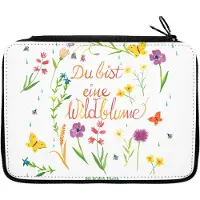 Mr. & Mrs. Panda Etui Du bist eine Wildblume - Geschenk, Schulmäppchen, Bleistiftetui, Blumen Motiv, Federmäppchen, Schlampermäppchen, Wild, Hochzeitstag, Mäppchen