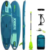 Jobe Aero Yarra SUP Board 10.6 Package Steel Blue, Stand Up Paddleboard (SUP), Wippe, Flach, Blau, Schaum, EVA (Äthylen-Vinylazetat), 140 kg