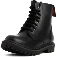 Angry Itch Lederstiefel - 8-Loch Light Schwarz 37